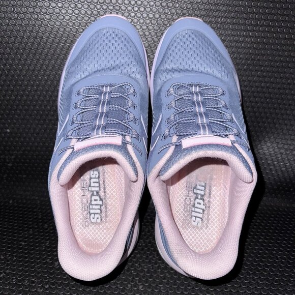Skechers Slate Slip Ins Glide Step Blue Pink Memory Foam Sneakers Womens Size 10 - Picture 6 of 8